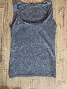 ZARA Grey Double-layer Contour Sleeveless Top